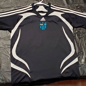Adidas Black and White Soccer Jersey #68
